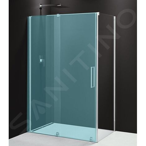 Polysan Rolls Line - Porte de douche 900 mm, aluminium poli/verre clair RL3315