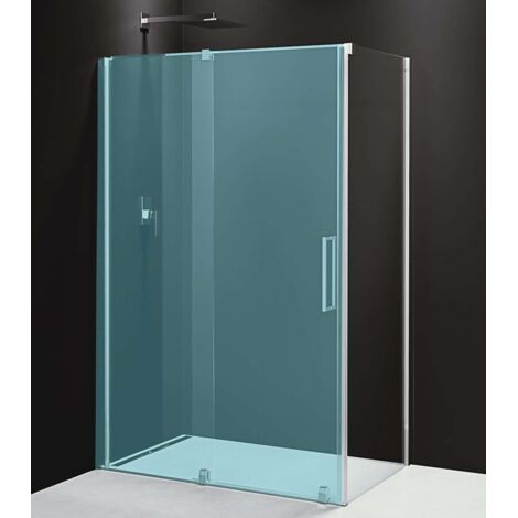 Polysan Rolls Line - Puerta de ducha 90 cm, aluminio pulido/cristal transparente RL3315