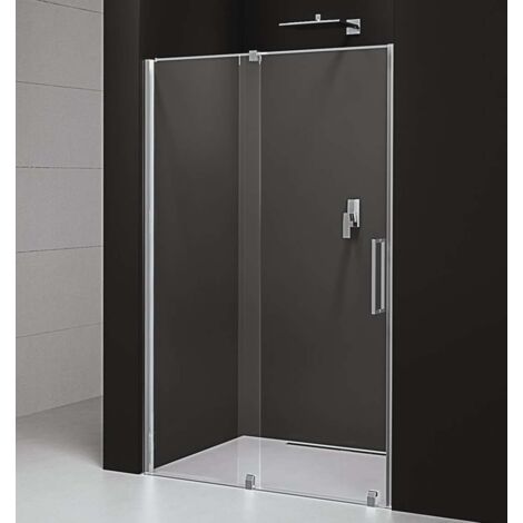 Polysan Rolls Line - Puerta de ducha corredera 150x200 cm, aluminio pulido/cristal transparente RL1515