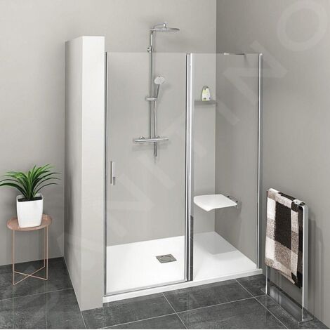 Polysan Zoom Line - Porte de douche 1500 mm, verre clair, aluminium poli ZL1315