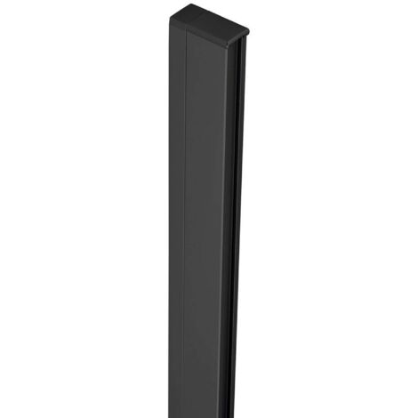 Polysan Zoom Line - Profilo di prolunga Black, 15 mm, altezza 1900 mm, per profilo fisso a parete, nero opaco ZL915B