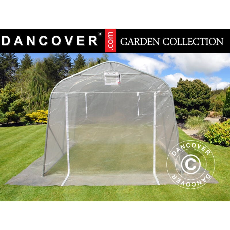 Polytunnel Greenhouse, 2.4x6x2.4 m, pe, 14.4 m², Transparent