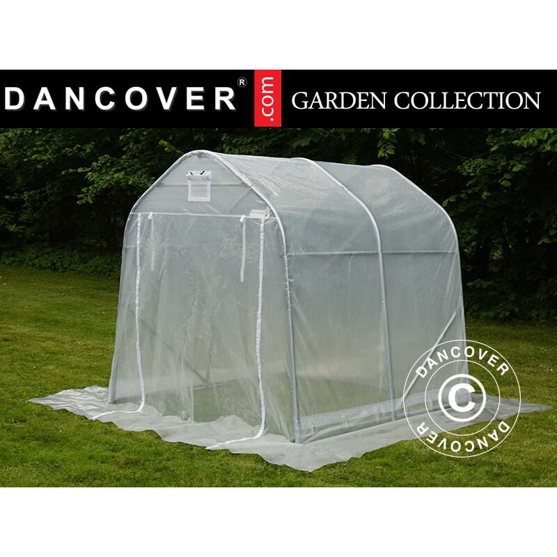 Polytunnel Greenhouse, 2x2x2 m, pe, 4 m², Transparent