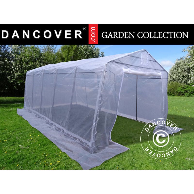 Polytunnel greenhouse, 3.3x6x2.4 m, pe, 19.8 m², Transparent