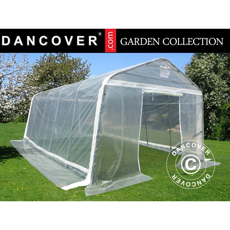 Polytunnel greenhouse, 3.6x6x2.68 m, pe, 21.6 m², Transparent