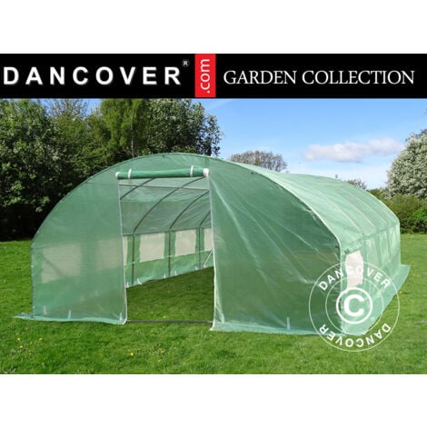 Polytunnel Greenhouse 4x6.6x2 m, 26.4 m², Green
