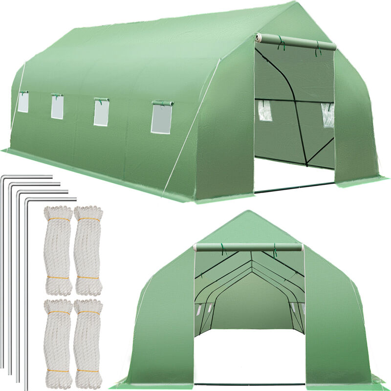 Greenhouse polytunnel tent - polytunnel, walk in greenhouse, garden greenhouse - green