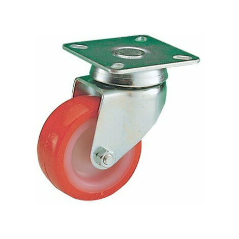 Polyurethan -Fork -Rad mit rotierender Stahlplatte - Ø40 mm