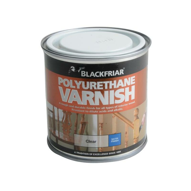 Blackfriar - BF0230002F1 Polyurethane Varnish P100 Clear Satin 250ml BKFPCSV250