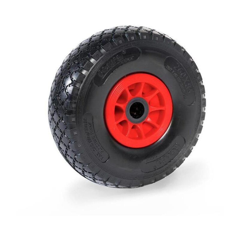 Image of Polyurethanreifen 70602 Rad-Ø 260 mm Tragfähigkeit 150 kg PU-Bereifung, Kunststoff-Felge pu Block