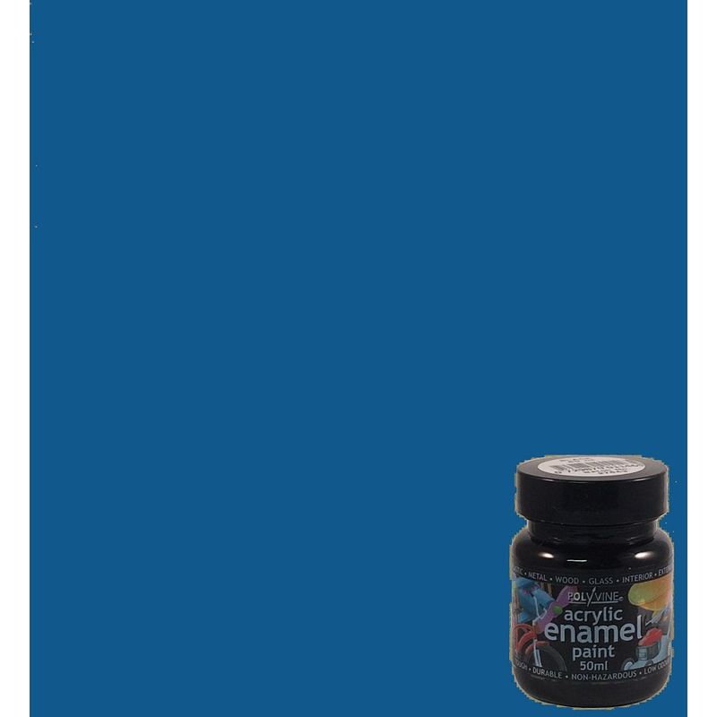 Acrylic Enamel Paint - 50ml - Baltic Blue - Baltic Blue - Polyvine