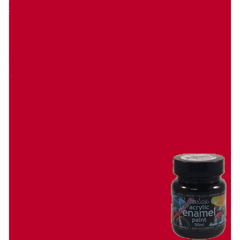 Acrylic Enamel Paint - 50ml - Ferrari Red - Ferrari Red - Polyvine