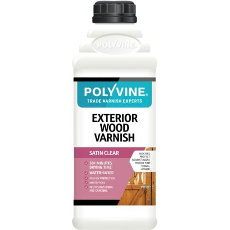 Polyvine Exterior Wood Varnish 500ml, 1 Litre, 4 Litre ALL SIZES AVAILABLE