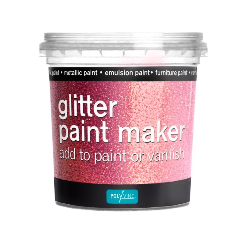Glitter Paint Maker - Pink - 75g for 2.5 Litre - Pink - Polyvine