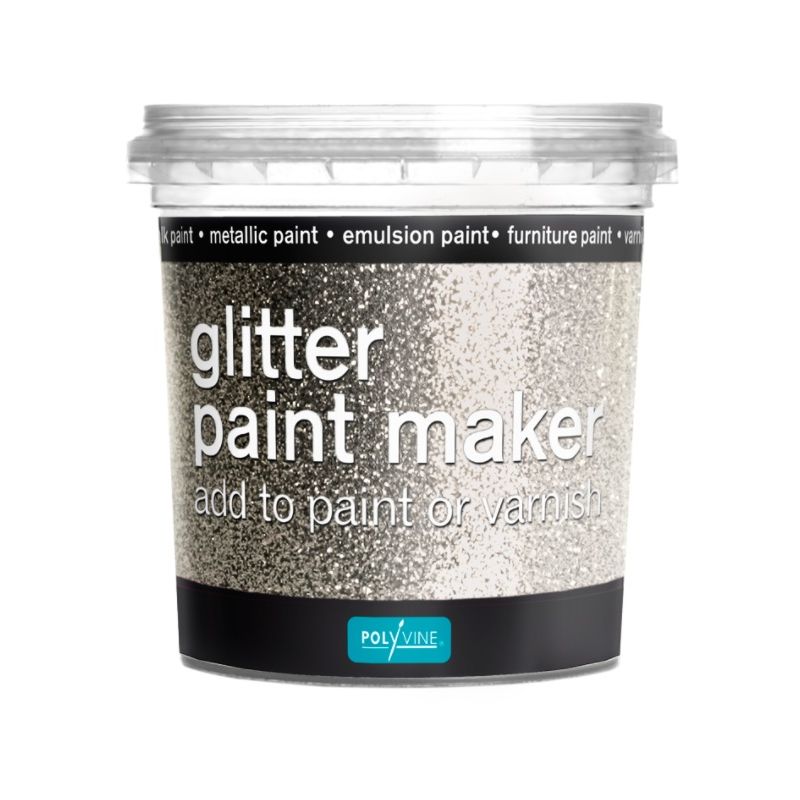 Glitter Paint Maker - Silver - 75g for 2.5 Litre - Polyvine