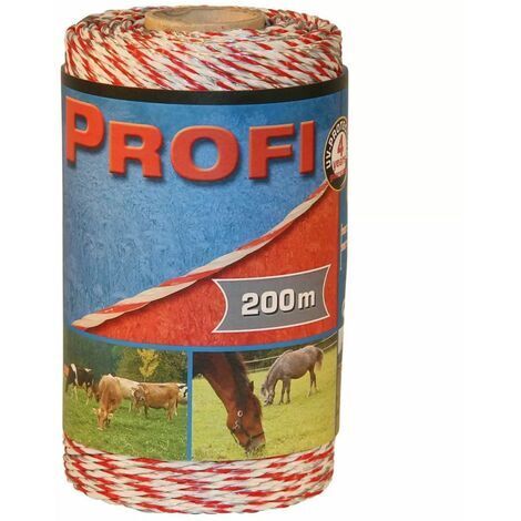 Polywire Profi 200 m, blanco/rojo, 6x0,30 TriC