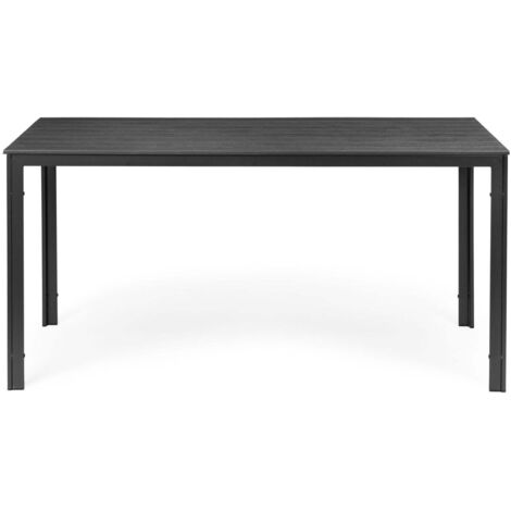 Polywood 6-Sitzer-Gartentisch mit Terrassenmöbeln, grau