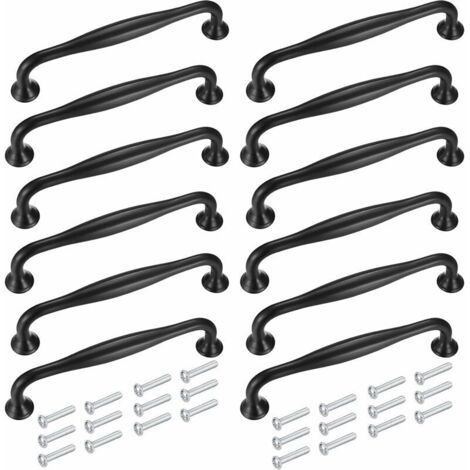 Pomelli e maniglie per mobili, 12 pezzi da 128 mm per maniglie da cucina, maniglie per ante di mobili, maniglie in lega di alluminio con viti.