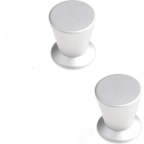 Pomelli per mobili a forma di cappello - adatti a vari stili di mobili, armadi, cantine, ecc. - Set da 10, argento