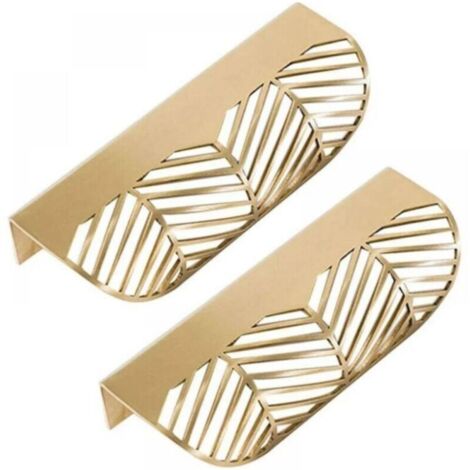 Pomelli per mobili KZQ dorati, maniglie a forma di foglia, maniglie per mobili da cucina dorati, pomelli per porte e cassetti.