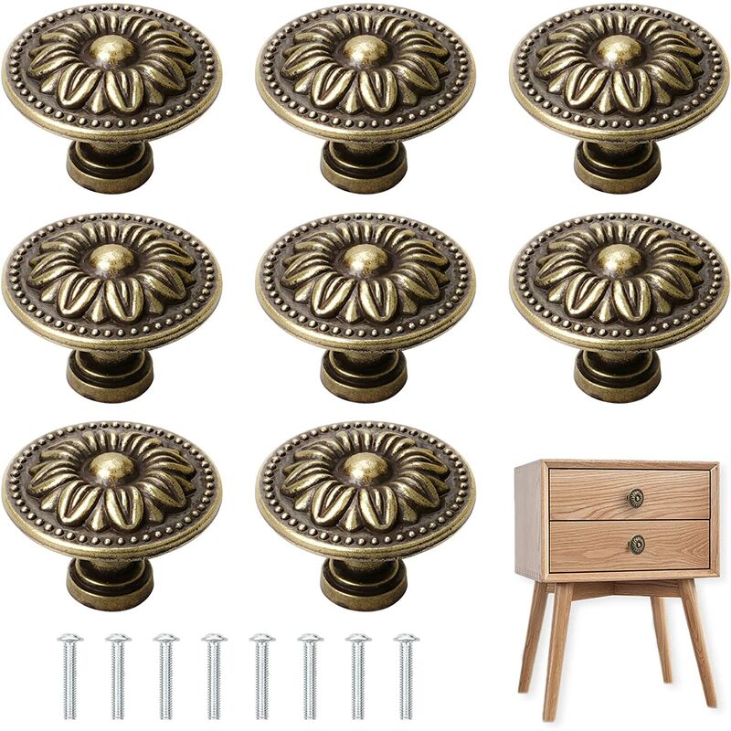 Deckon - Pomelli per porta dell'armadio vintage 8