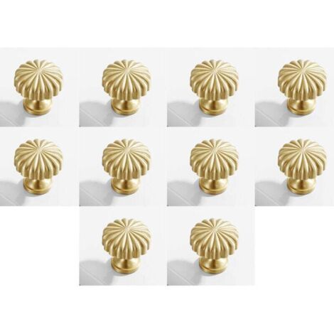 Pomelli per porte in ottone KZQ, confezione da 10 pomelli vintage in ottone, pomelli per mobili, pomelli per porte di cassetti, maniglie per mobili, pomelli vintage per cassetti, armadi, mobili, crede