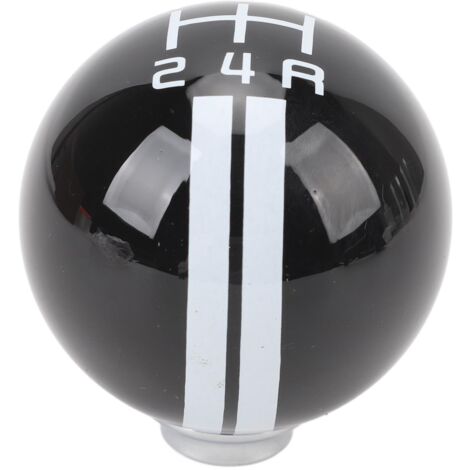 Pomello cambio manuale a 5 velocità con sfera tonda e 3 adattatori per Mustang 1967‑2018 nero bianco