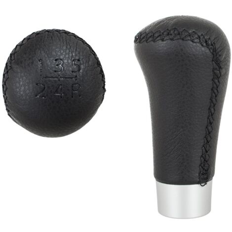 Pomello del cambio a 5 velocità in pelle sintetica nera per Honda Civic 00-06