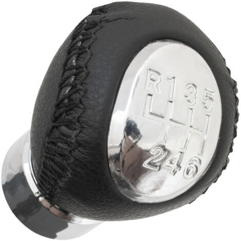 Pomello del cambio a 6 velocità in pelle nera per Mazda 3 BK 03-08