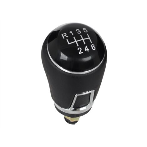 Pomello del cambio a 6 velocità in pelle nera per VW Passat B6 06-11