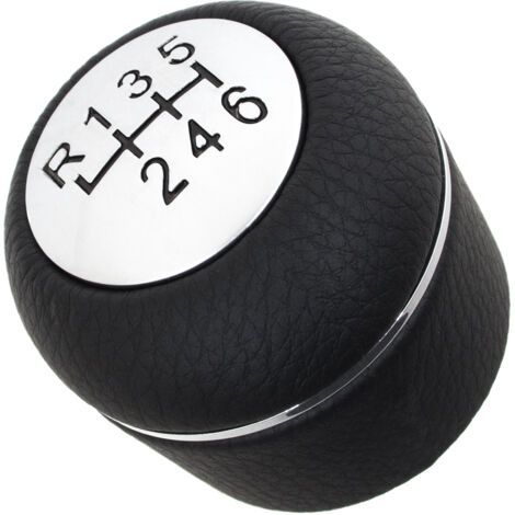 Pomello del cambio Alfa Romeo Brera 05-14 NERO + ARGENTO 6 MARCE