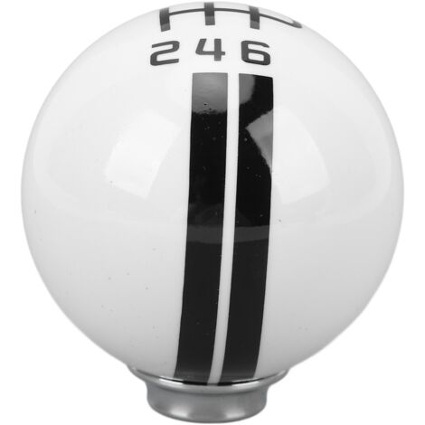 Pomello del cambio con 3 adattatori Impugnatura comoda 6 velocità per Shelby GT500 Leva stile Round Ball Mustang dal 1967 al 2018 Bianco Nero