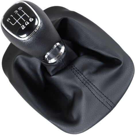Pomello del cambio + cuffia in ABS NERO Skoda Octavia I 1996- con cornice 6 MARCE