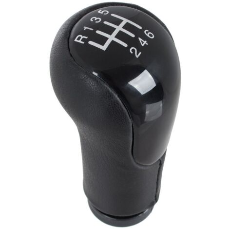 Pomello del cambio Ford Transit Connect 02-13 in ecopelle nera a 6 velocità