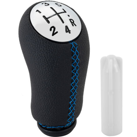 Pomello del cambio in pelle a 5 velocità compatibile con Renault Clio III 2005-2009 (blu)