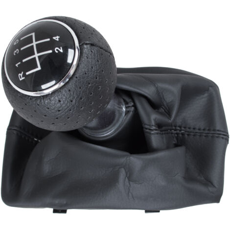 Pomello del cambio NERO Audi A4 B6 00-04 + CUFFIE NERE