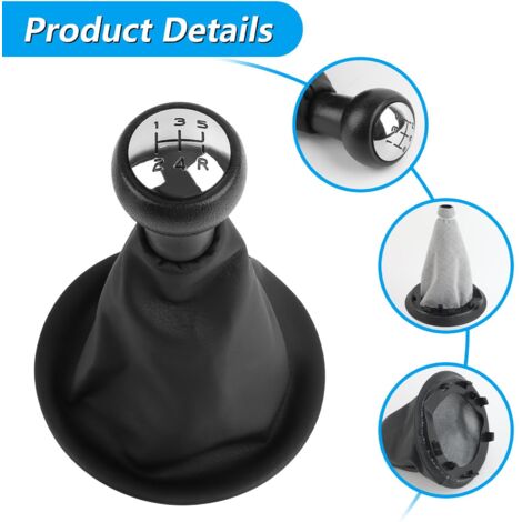 Pomello del cambio per Peugeot Partner 2008-2022 Citroen Berlingo III Mk3 Pomello del cambio con cuffia compatibile per Peugeot 207 307 308 607 608 Citroen C3 C4 C5