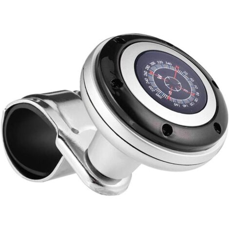 Pomello del volante per auto (nero), impugnatura a sfera con bussola, amplificatore per volante, pomello universale per volante per auto
