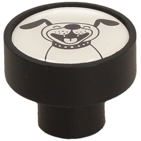 Pomello GD08, nero opaco, cane