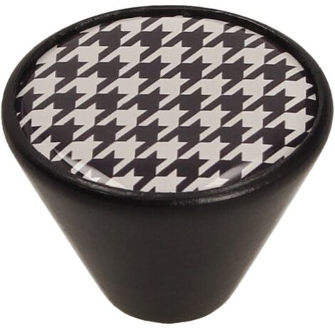 Pomello GD09, nero opaco, pied de poule