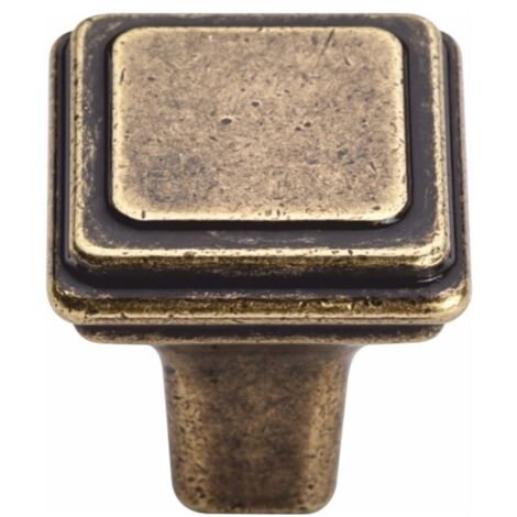 Pomello GR38, ottone anticato patinato