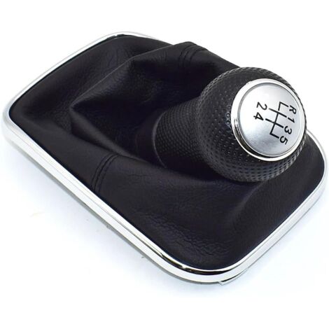 Pomello leva vitesse VW per Golf 4 IV MK4, GTI R32, Bora, Jetta, 5 vitesse, quadro nero, leva leva vitesse soufflé 1999-2004, 23 mm, pomello leva vitesse (5 vitesse)