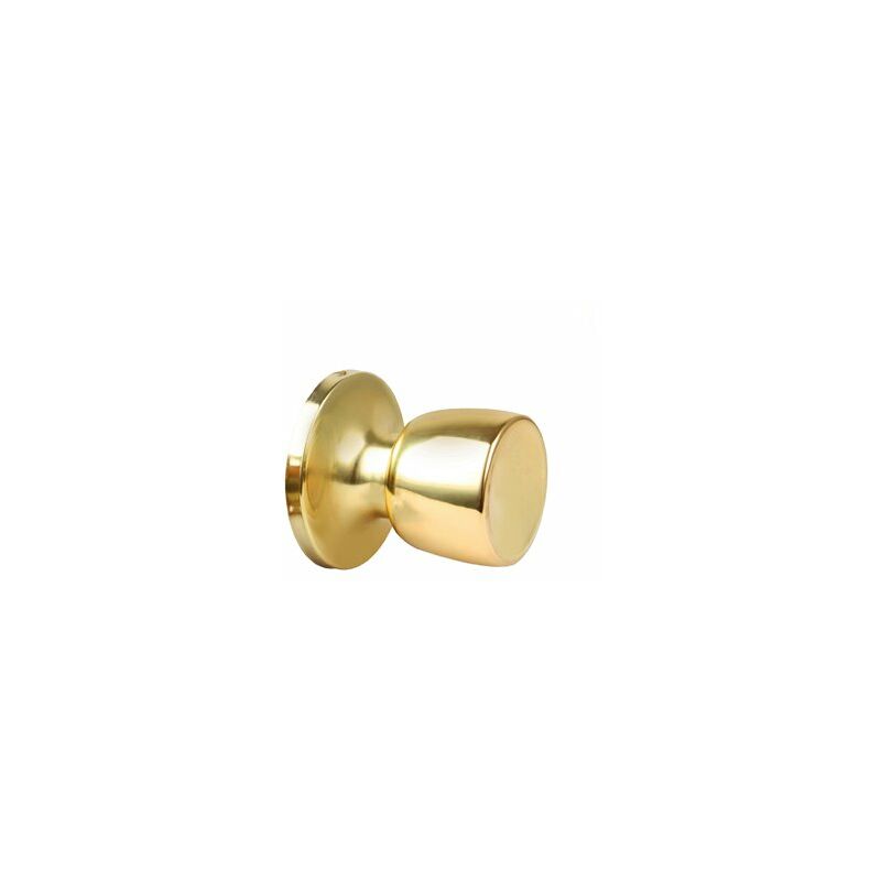 Image of Handlock - Pomello maniglia porta serratura tubolare in ottone lucido