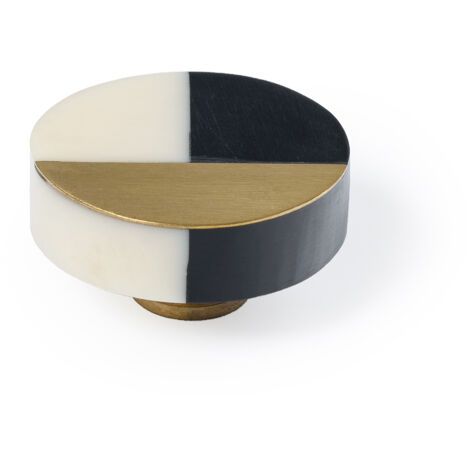 REI Pomello per mobili Stile decorativo Realizzato in resina - Ottone Finitura multicolore Misure 393919mm Sistema di fissaggio Include viti M4 1 unità