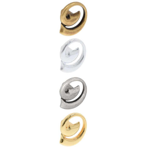 Pomello per mobili stile moderno Serie 37 Giusti - Argento vecchio Brillante