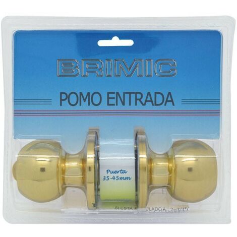 Pomello per porta a sfera in ottone lucido