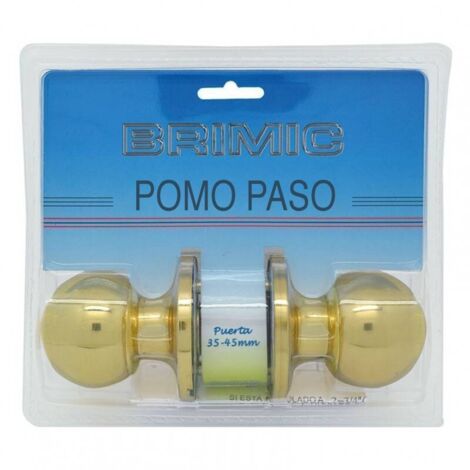 Pomello per porta a sfera in ottone lucido
