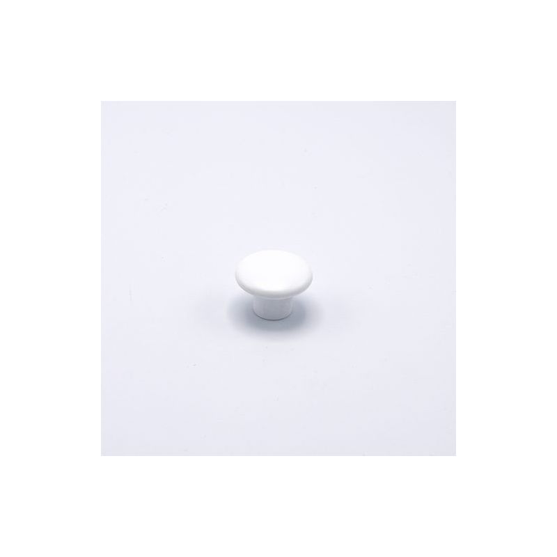 Image of Pomello Piccolo per mobili Laccato Bianco diametro 32 mm in pvc