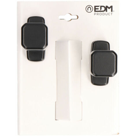 Pomello Recuperabile Blister EDM 6807 Alluminio Nero