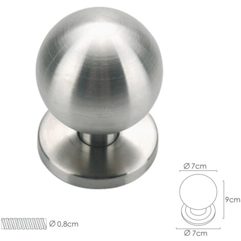 Pomello Sferico Per Porta Colore Inox Oryx